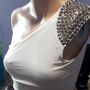 One shoulder dress top